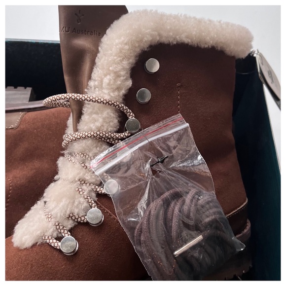 NIB EMU Australia Wool, Suede, WATERPROOF, Billington Suede Lace Up Warm Boots 7 - Picture 8 of 15